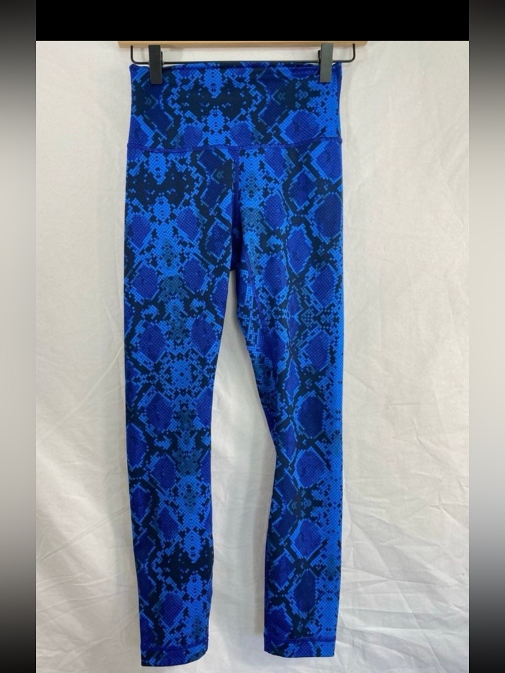 Lululemon Blue Snake-Print High-Waist Leggings